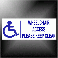 1 x Disabled Wheelchair Access Sticker - Disability Sign - 200mm
